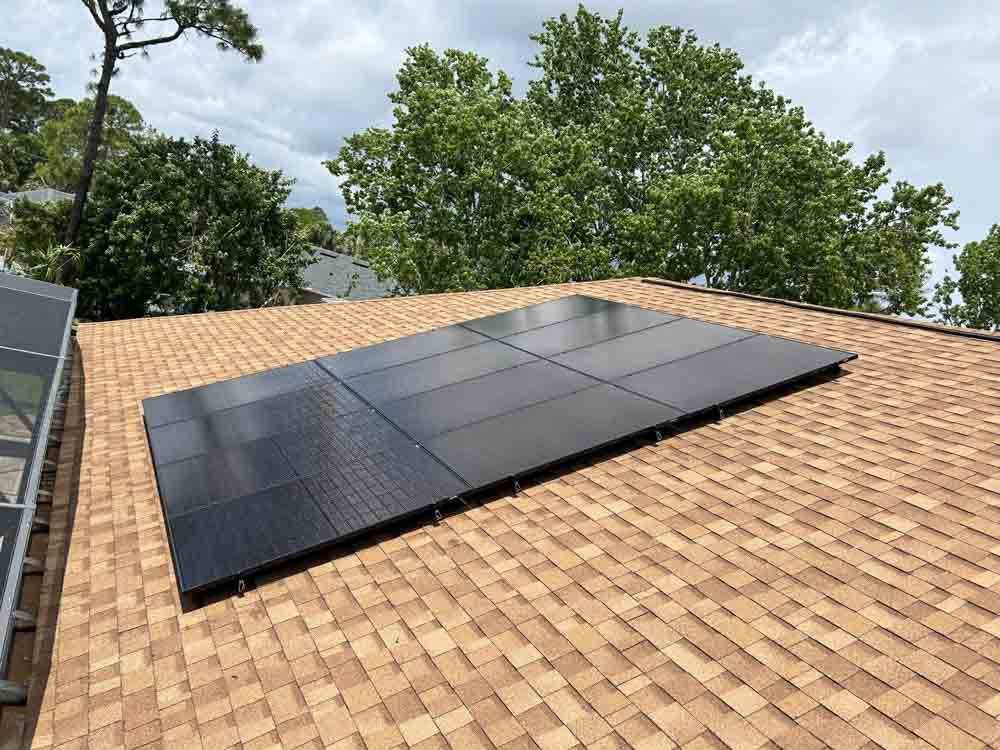 Solar panel array installed on a Suntree, FL home by Wavelength Electric